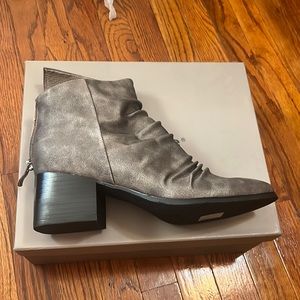 New in box size 40 booties by antelope color is pewter.